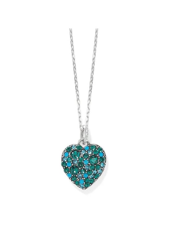 Brighton Jewelry - Brighton Sweet Love Crystal Heart Necklace Green NWT $98 Silver-Emerald